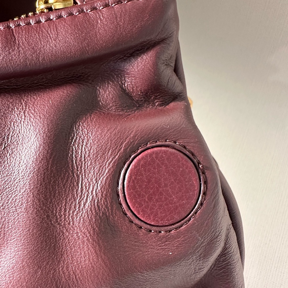 Zadig & Voltaire Rockyssime Shoulder Bag (Burgundy) - Picture 7 of 12